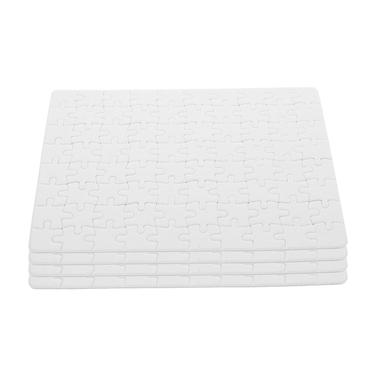 Puzzle Blank White - 4 Blatt Blanko-Puzzles für Sublimationsdruck, DIY-Weißes