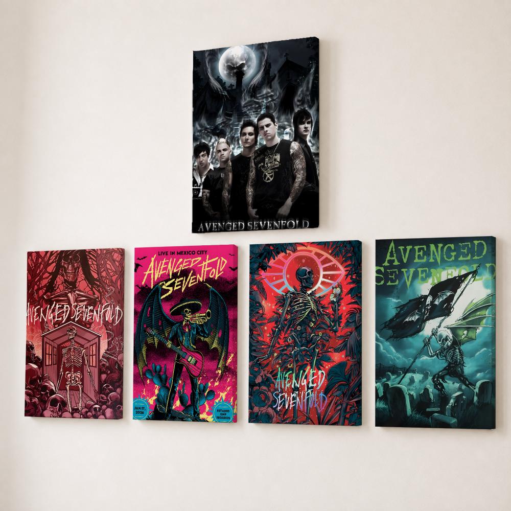 Canvas Wrap Ready - Rockband A-avenged Sevenfold Gemälde Kalligraphie HD