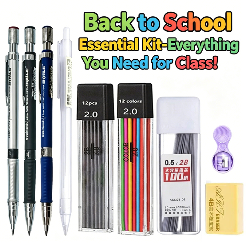 Staedtler Pencil Lumocolor - 2–9-teiliges Druckbleistift-Set, 2,0 mm, mit schwarzer/farbiger