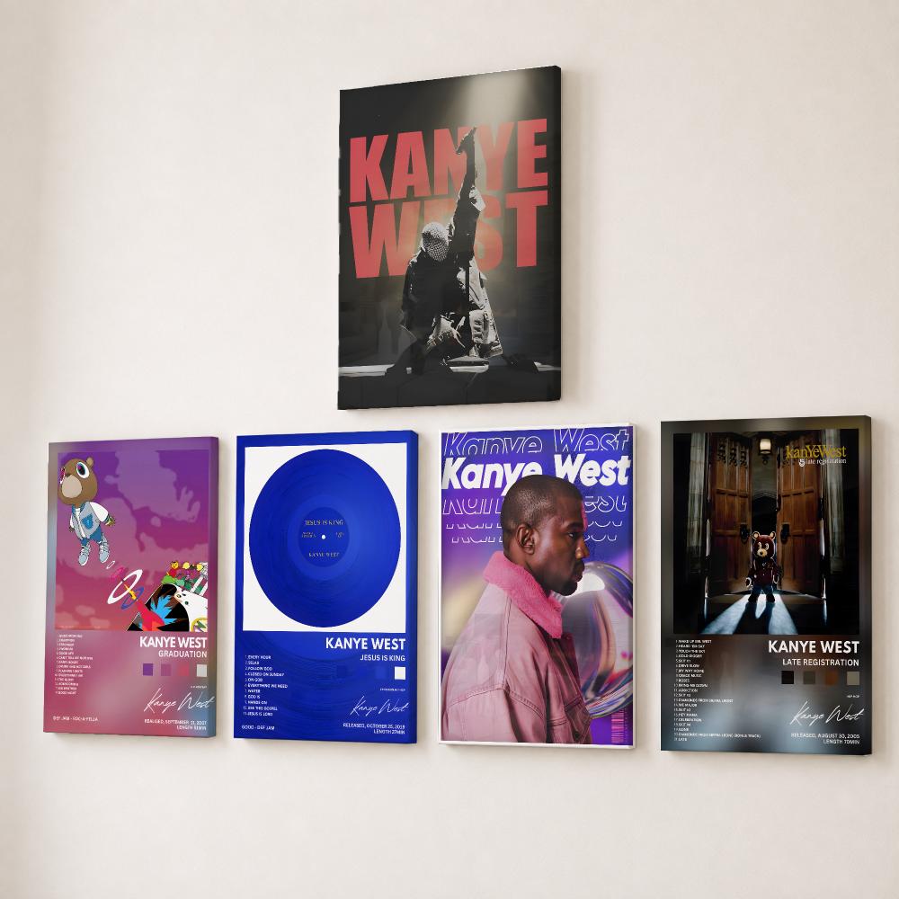 Canvas Wrap Ready - Rapper-Sänger K-Kanye West Gemälde Kalligraphie HD