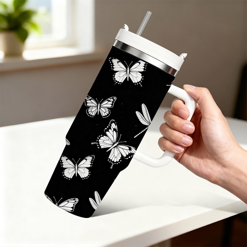 Sublimation Mug White - 1 Stück 40 Oz Edelstahl-Doppelwand-Isolierbecher mit