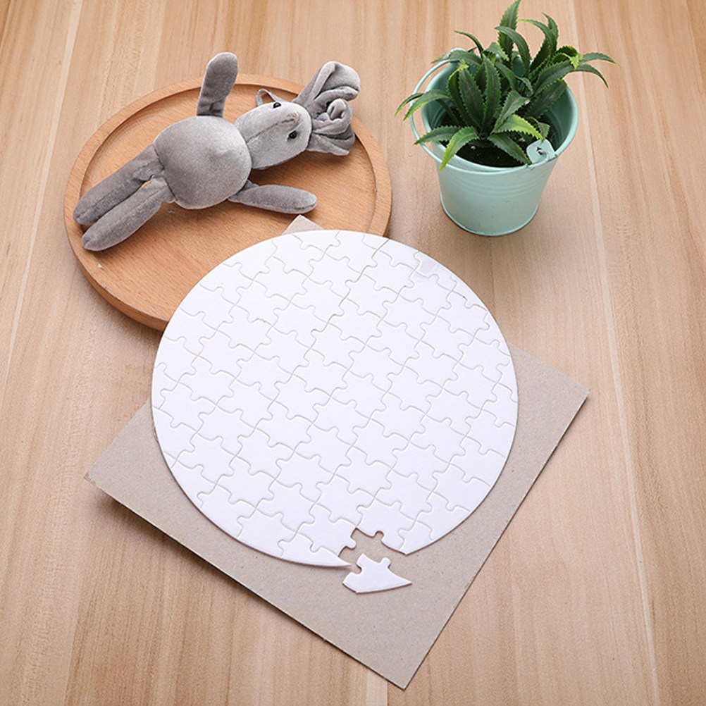 Puzzle Blank White - 4 Stück Wärmeübertragungs-Sublimations-Puzzleteile, leere weiße Puzzleteile
