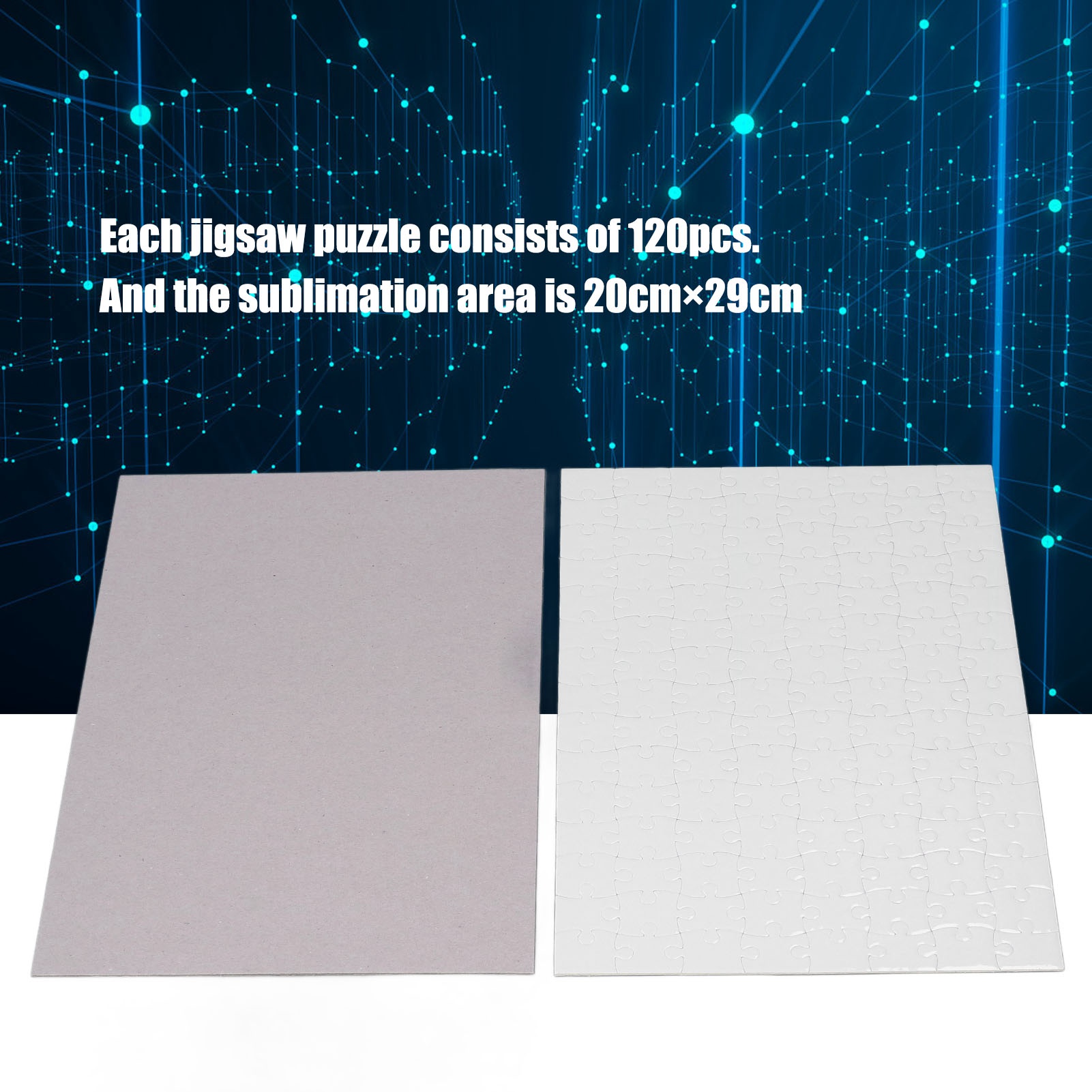 Puzzle Blank White - Druck-Puzzle 10 Sets Blanko-Puzzle zum Sublimationsdruck