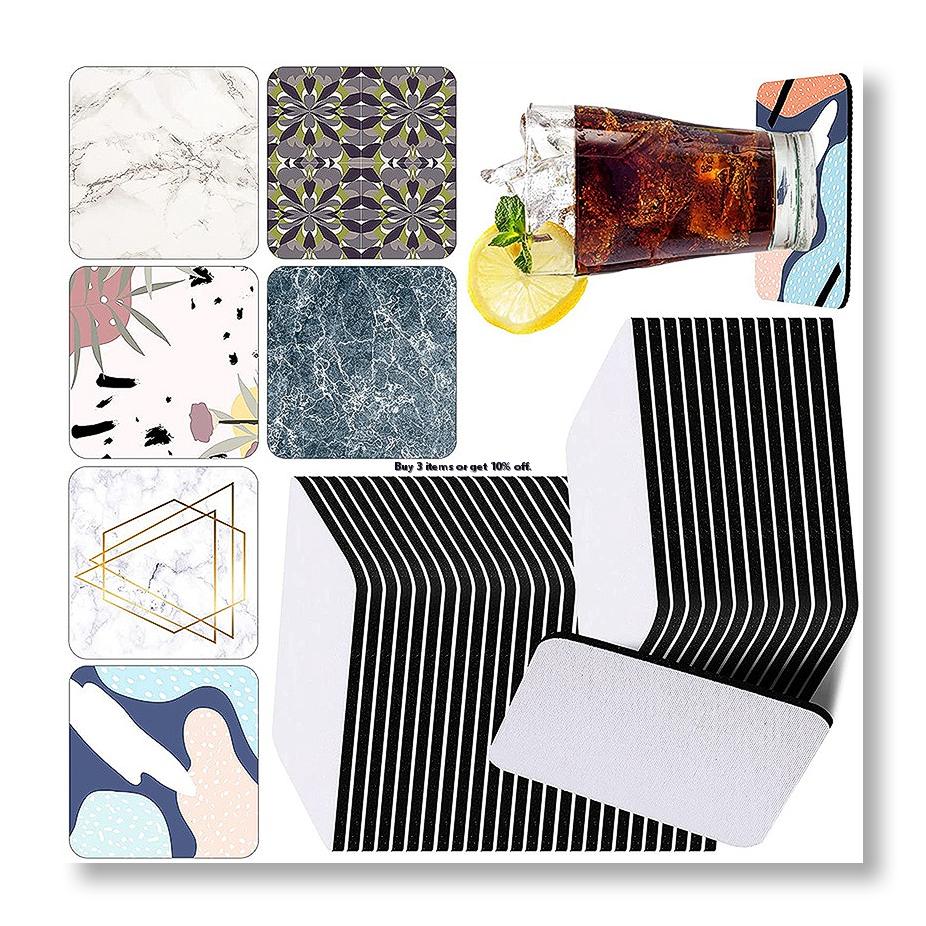 Coaster Sublimation Blank - ✱ 35 Stück Quadratische Sublimations-Untersetzer, Sublimations-Blanko-Untersetzer,