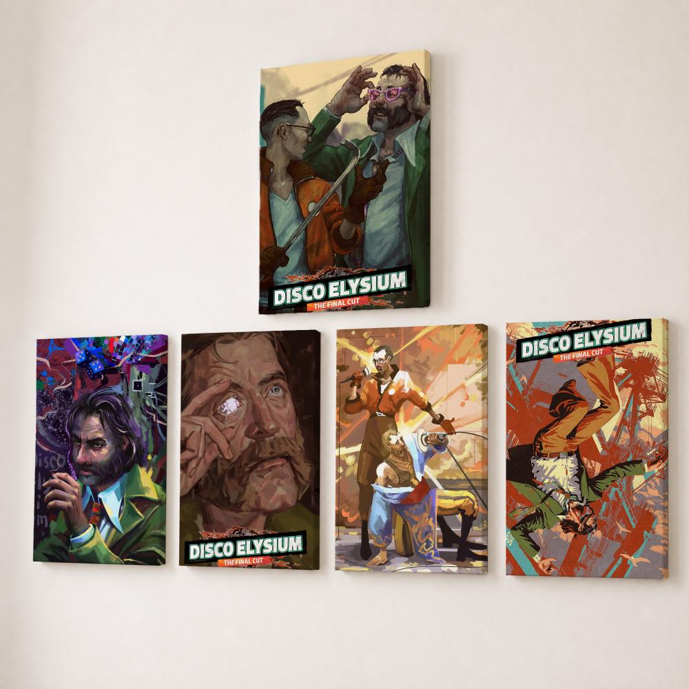 Canvas Wrap Ready - D-Disco Elysium Heißes Videospiel Gemälde Kalligraphie