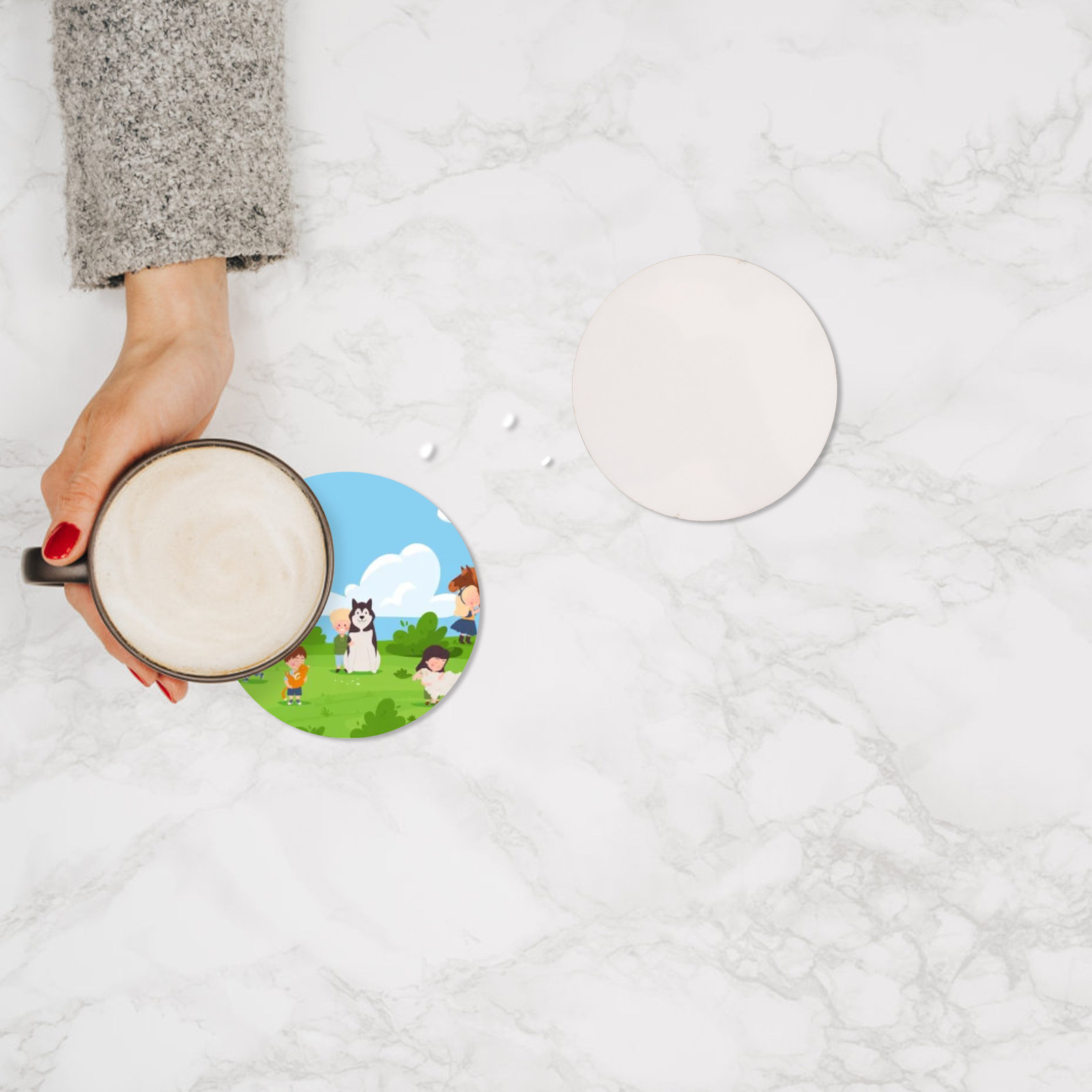 Coaster Sublimation Blank - Sublimations-Holzuntersetzer, 10 Stück, zum Aufbügeln, DIY-Druckbare