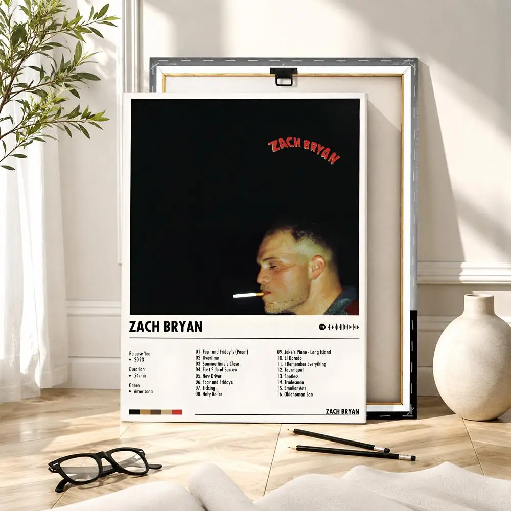 Sänger Z-Zach Bryan Gemälde Ka – Canvas Wrap Ready Bewertung und Preis